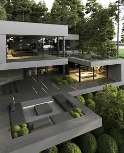 “Futuristic smart building and digital city representing modern architecture”