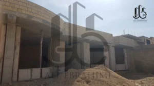 Architecture of villa combining cube and soft curved volumes