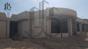 Exterior view highlighting modern villa’s human-scale design