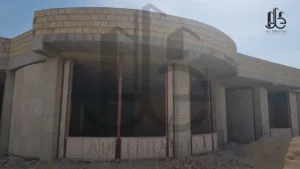 Villa façade emphasizing natural light and greenery integration