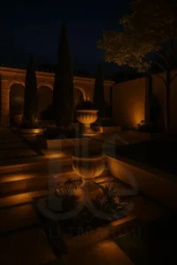 alt="Architectural cornices and layered ornaments in The Corinthian Residence façade – deep shadows and refined material texture."