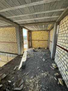 Interior layout planning and furniture arrangement in progress.