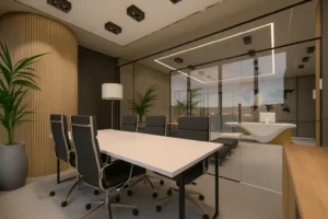 Private meeting room designed for client consultations in Dubai